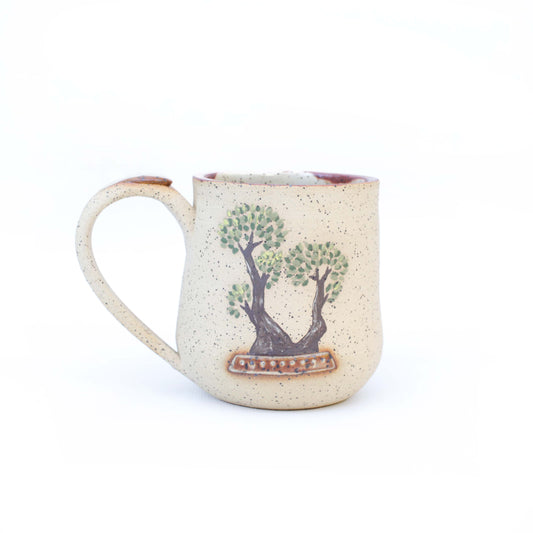 Mother Daughter Bonsai Tree Speckled Stoneware Mug