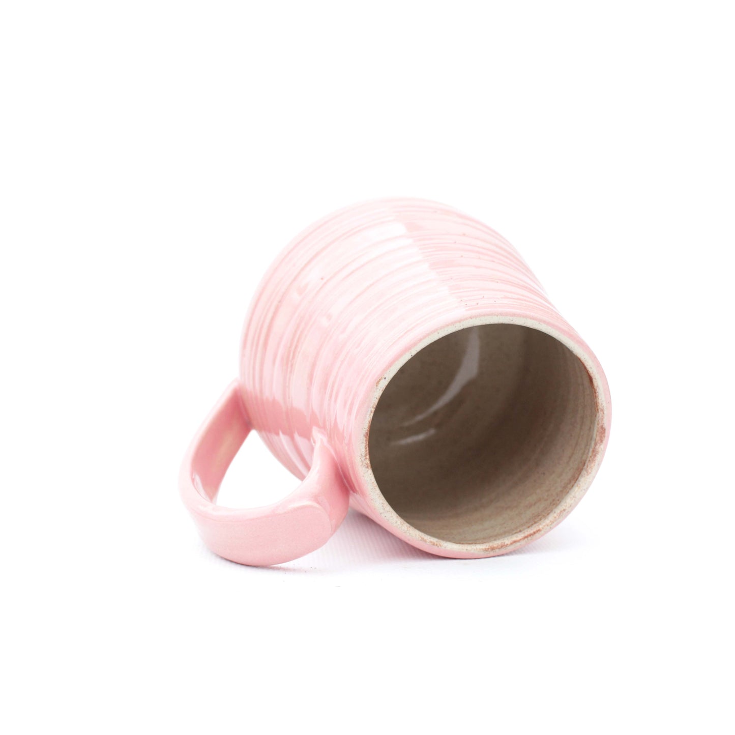 Pink Textured Stoneware Mug