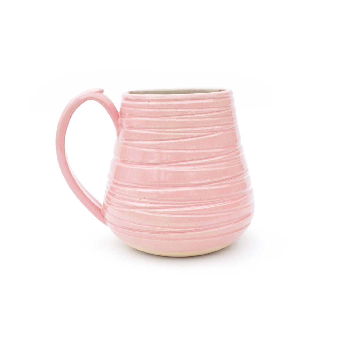 Pink Textured Stoneware Mug