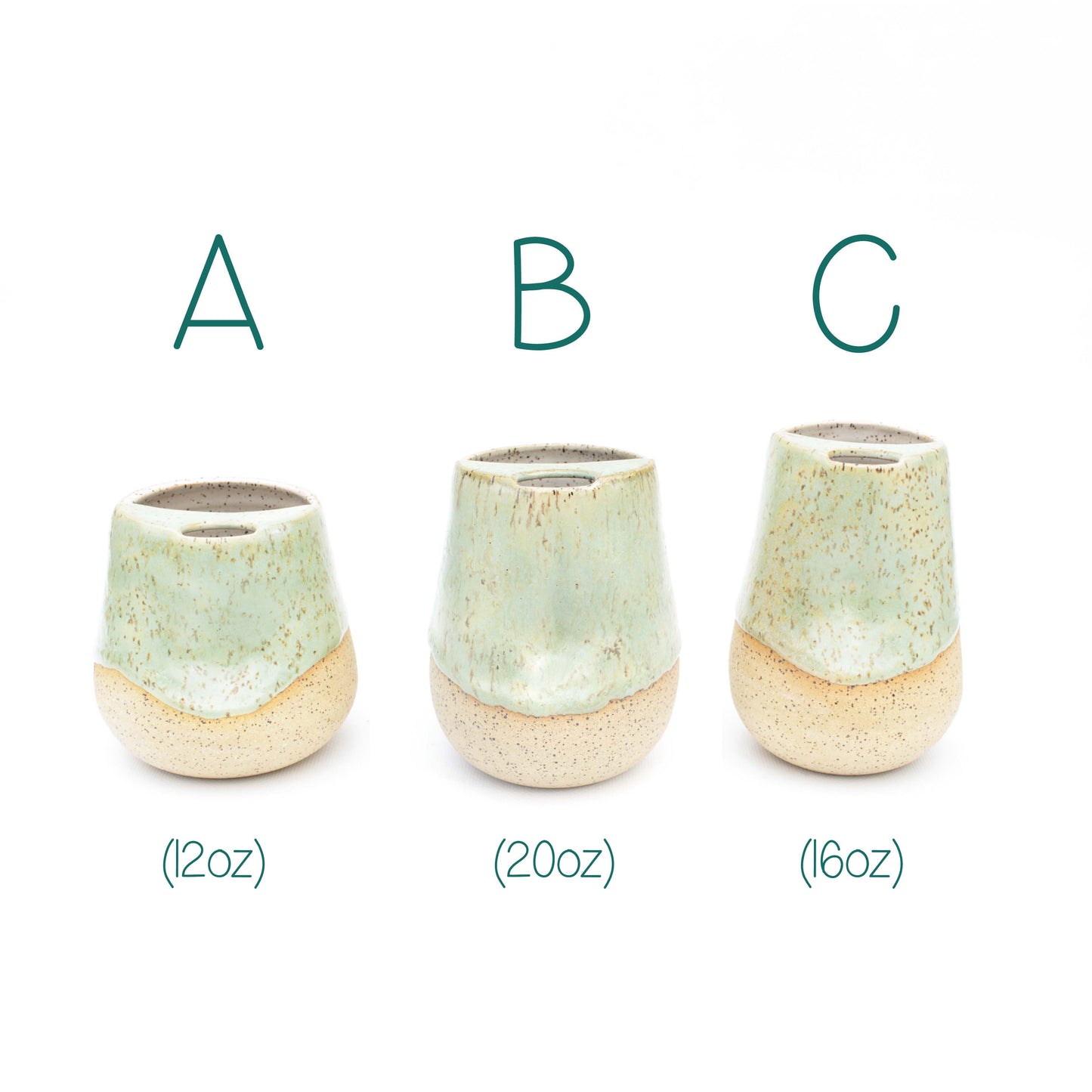 Seafoam Green Cozy Speckled Stoneware Sip-Top Thumb Tumbler
