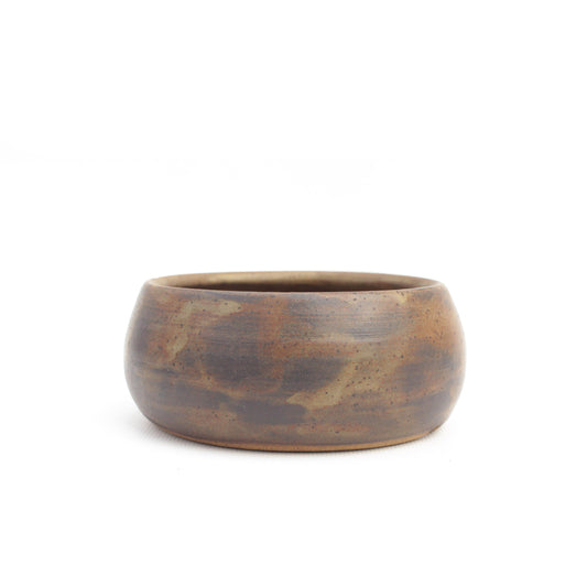 4" Brown Speckled Stoneware Planter