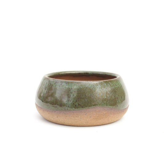 4" Forest Green Speckled Stoneware Planter