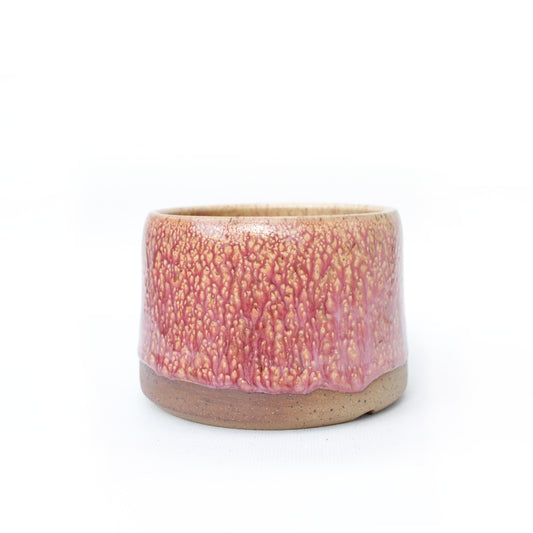 4" Pink Melt Speckled Stoneware Planter