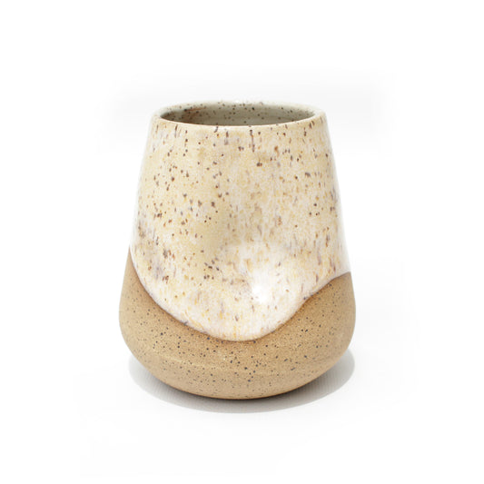 Toasted Cream Speckled Stoneware Thumb Tumbler