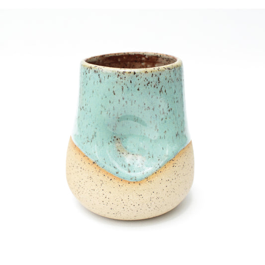 Arctic Mint Speckled Stoneware Thumb Tumbler