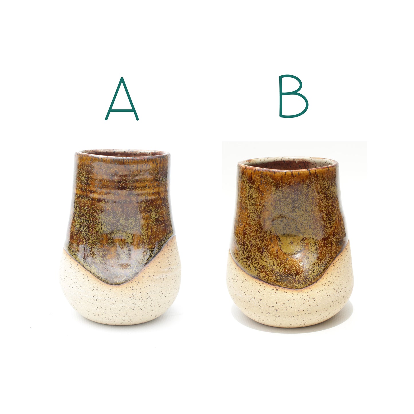 Gold Dust Speckled Stoneware Thumb Tumbler