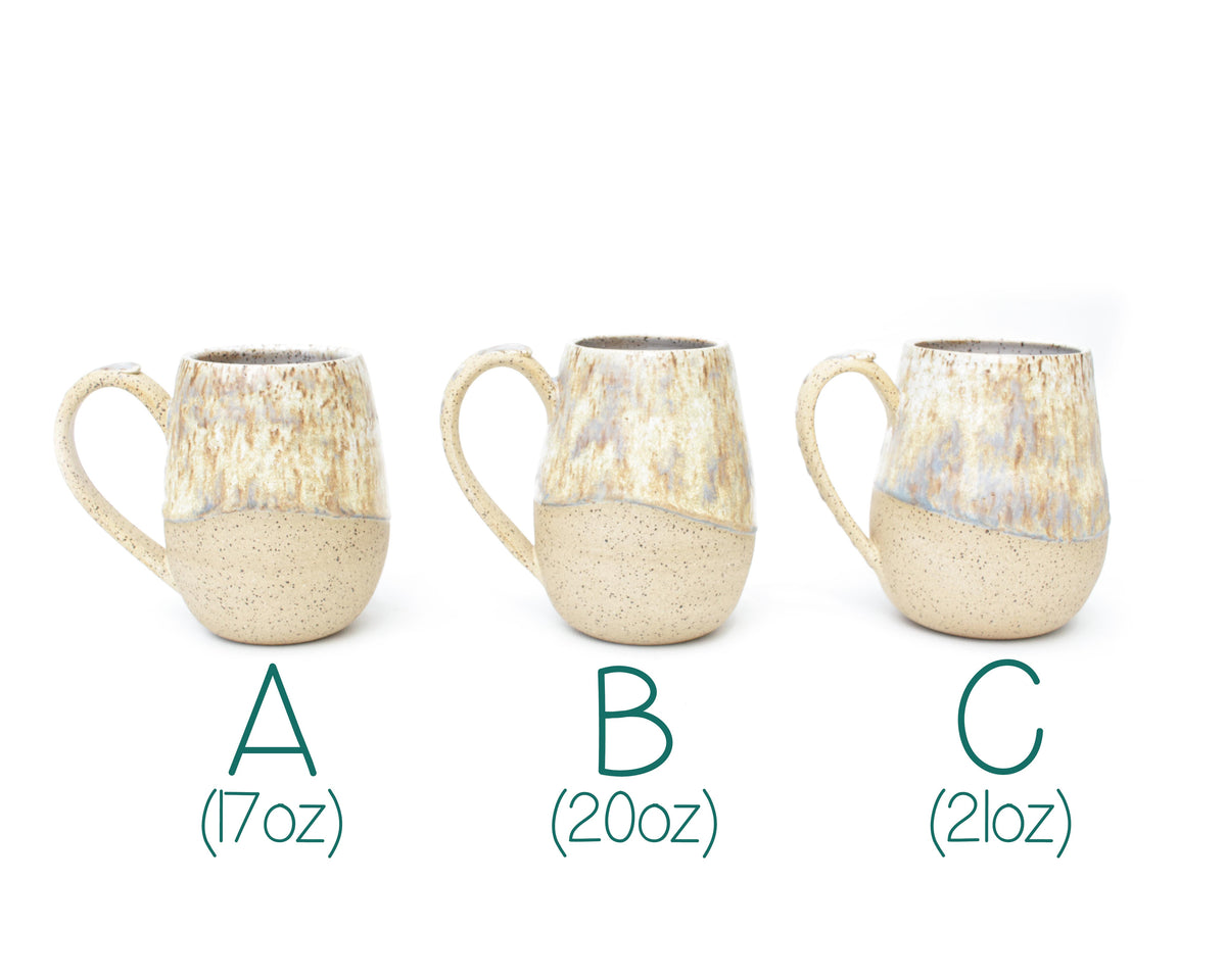 Crystal Cream Speckled Stoneware Mug