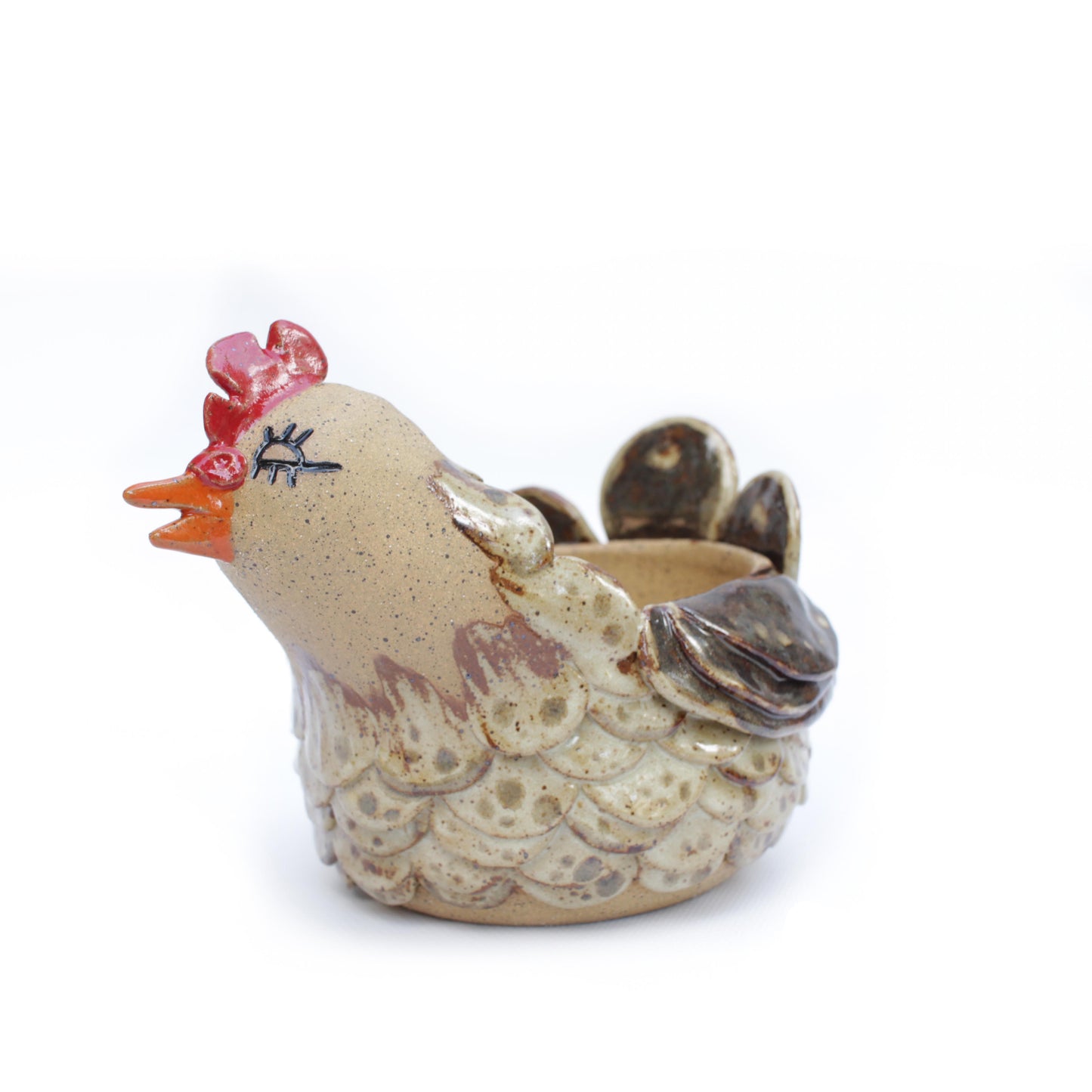 Chicken Speckled Stoneware Planter