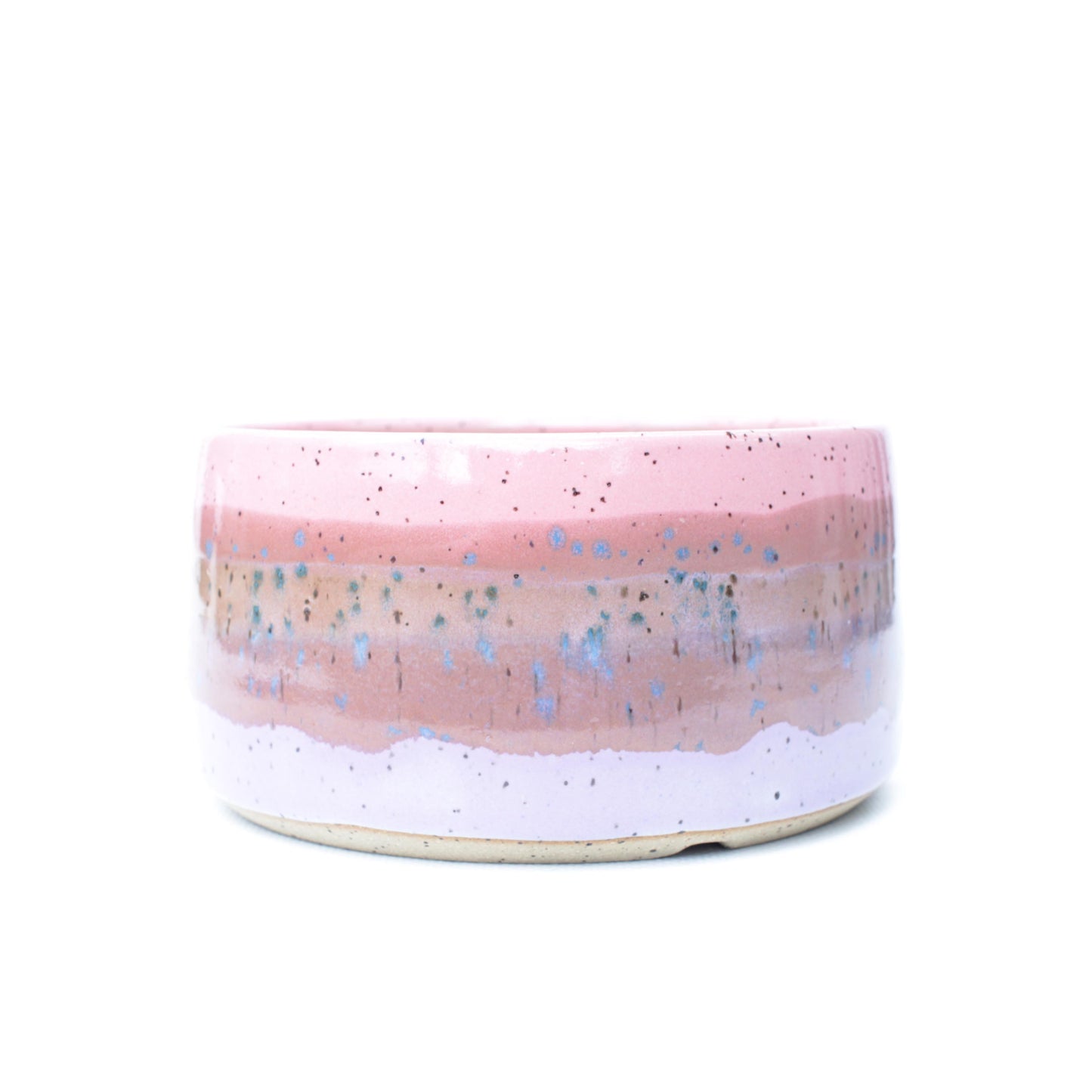 5.5" Pink and Purple Speckled Stoneware Planter Pot