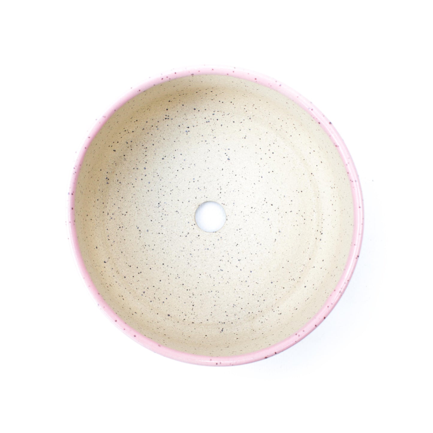 5.5" Pink and Purple Speckled Stoneware Planter Pot