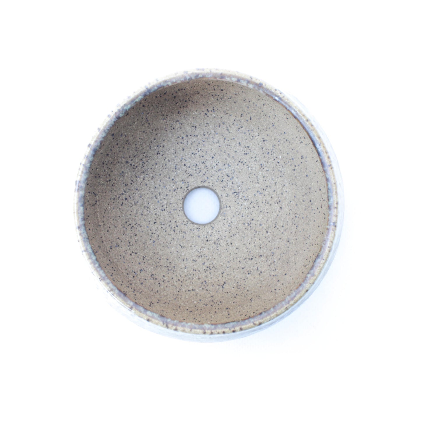 5" Ash Brown Speckled Stoneware Planter Pot
