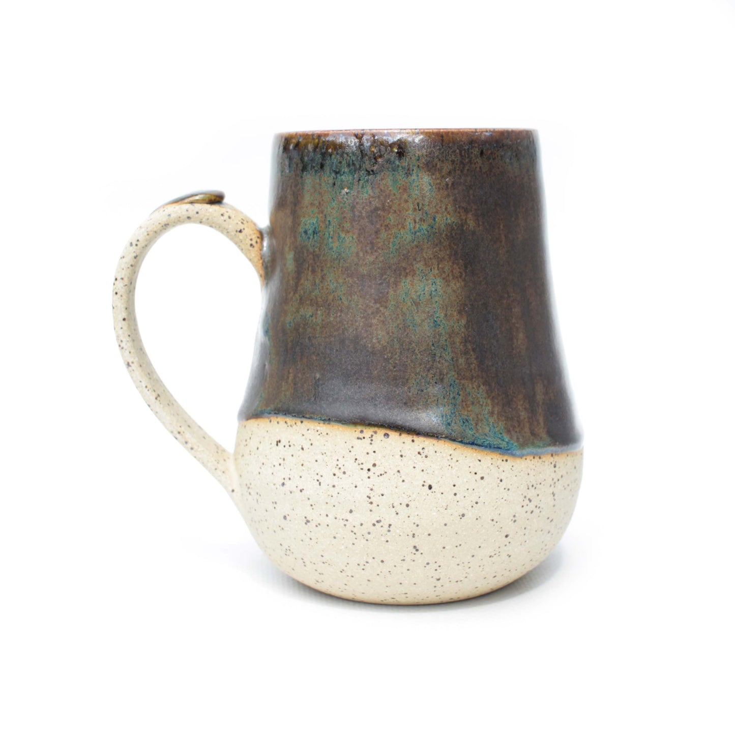 Brown and Blue Speckled Stoneware Mug