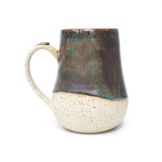 Brown and Blue Speckled Stoneware Mug