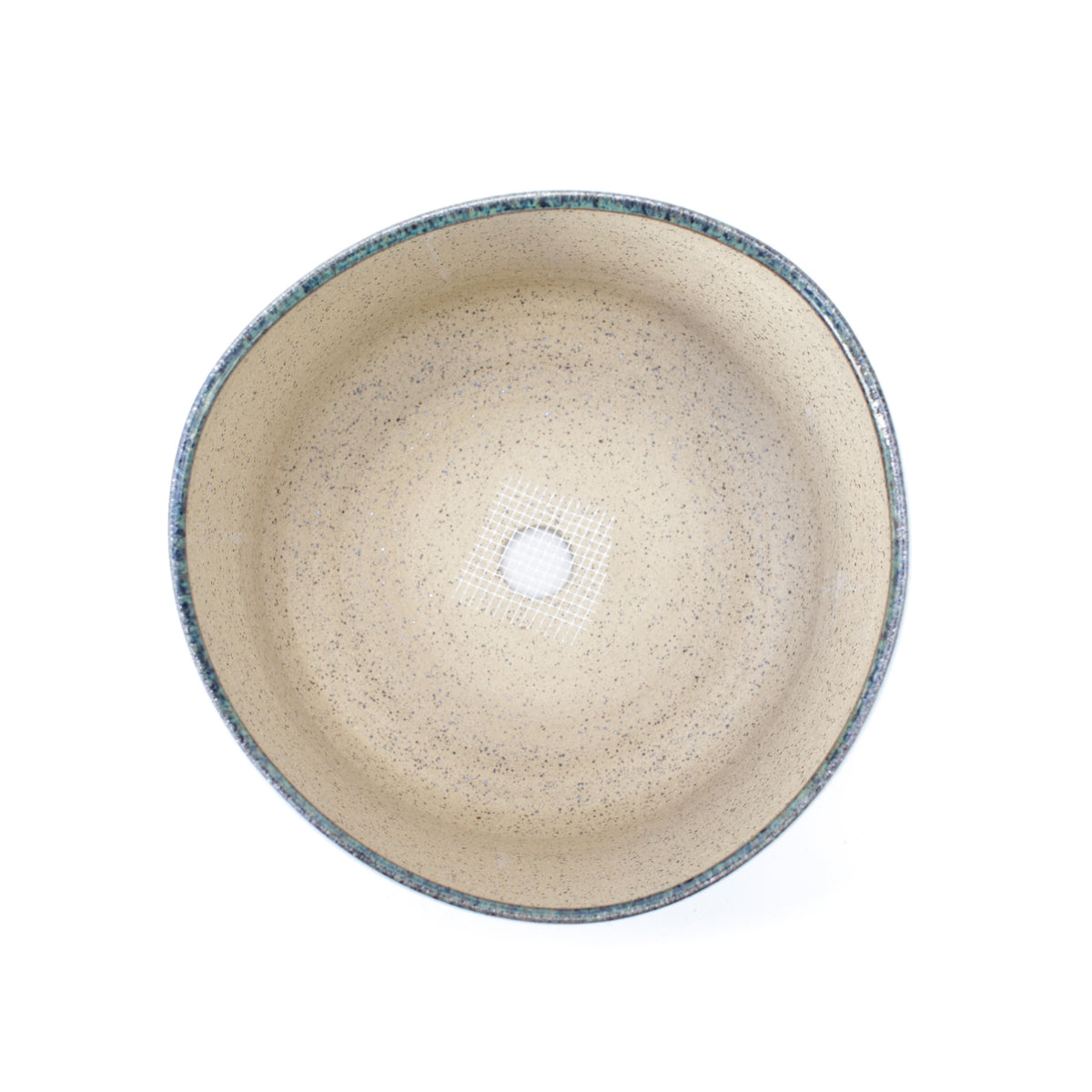 7.5" Blue Crystal Speckled Stoneware Planter Pot