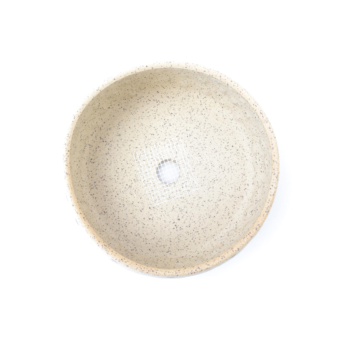 6.25" Blue Speckled Stoneware Planter Pot