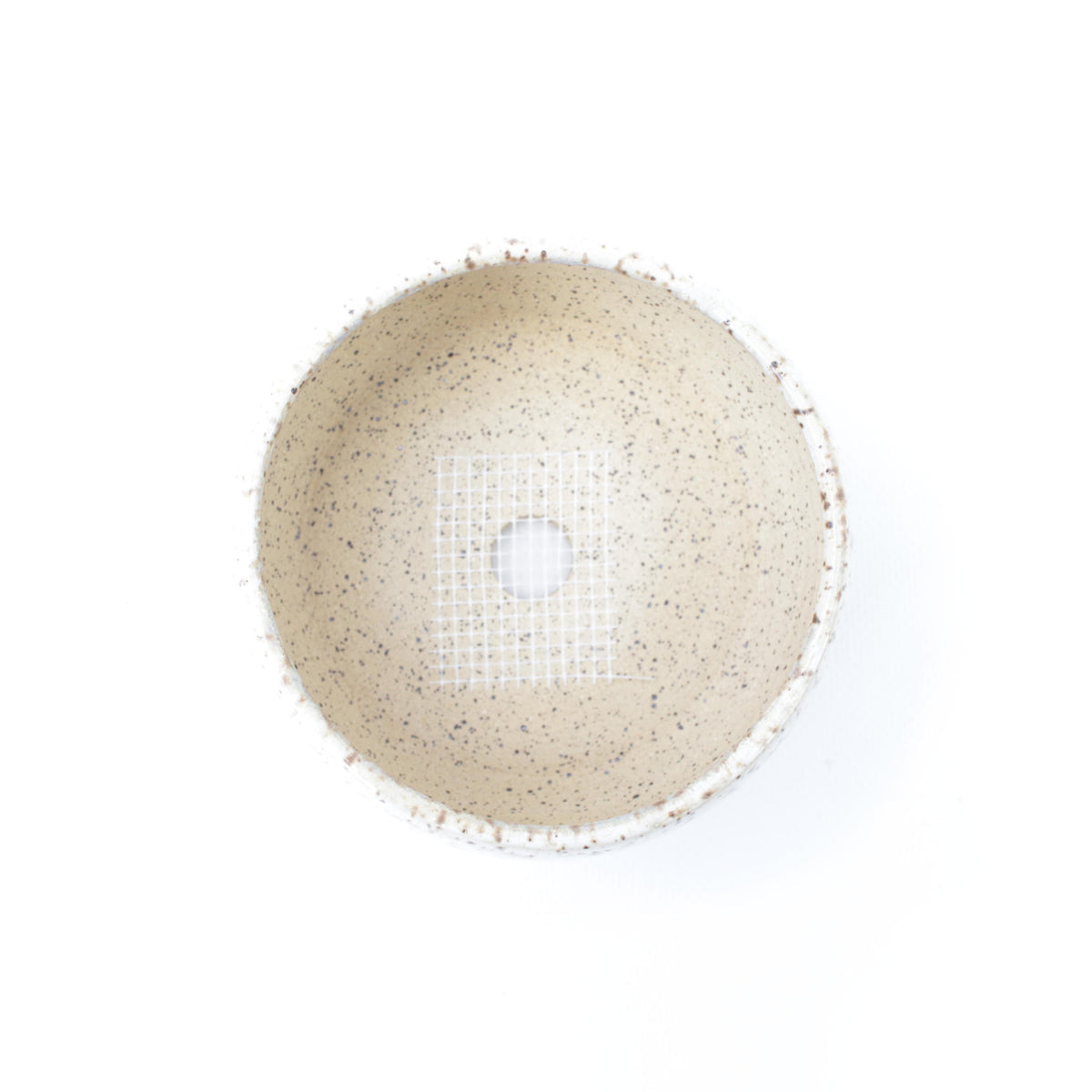4.5" Golden Crystal Periwinkle Speckled Stoneware Planter Pot