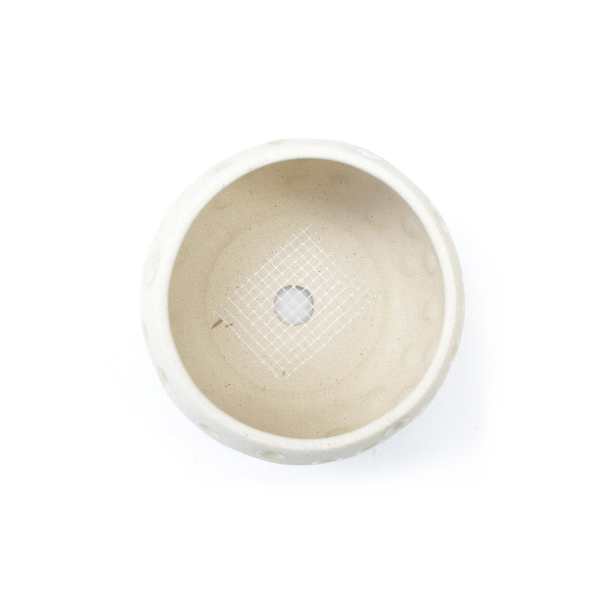 4" Neutral Stoneware Planter Pot