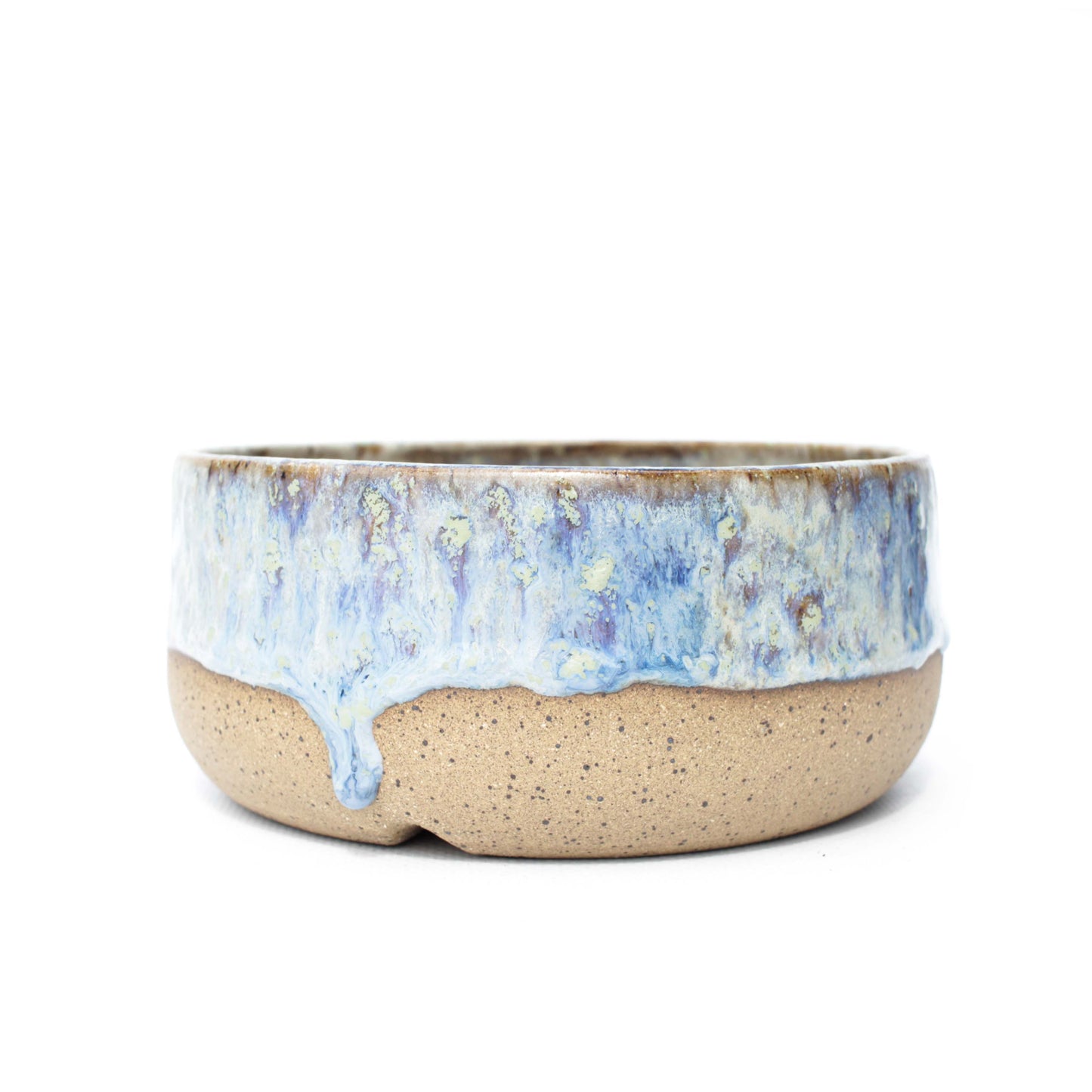 5" Blue Green Speckled Stoneware Planter Pot