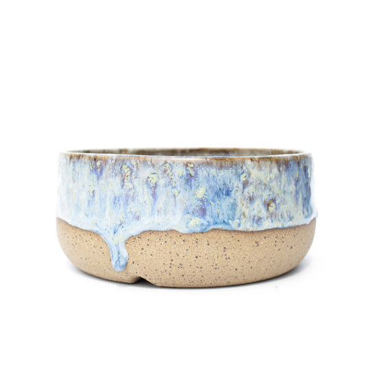 5" Blue Green Speckled Stoneware Planter Pot