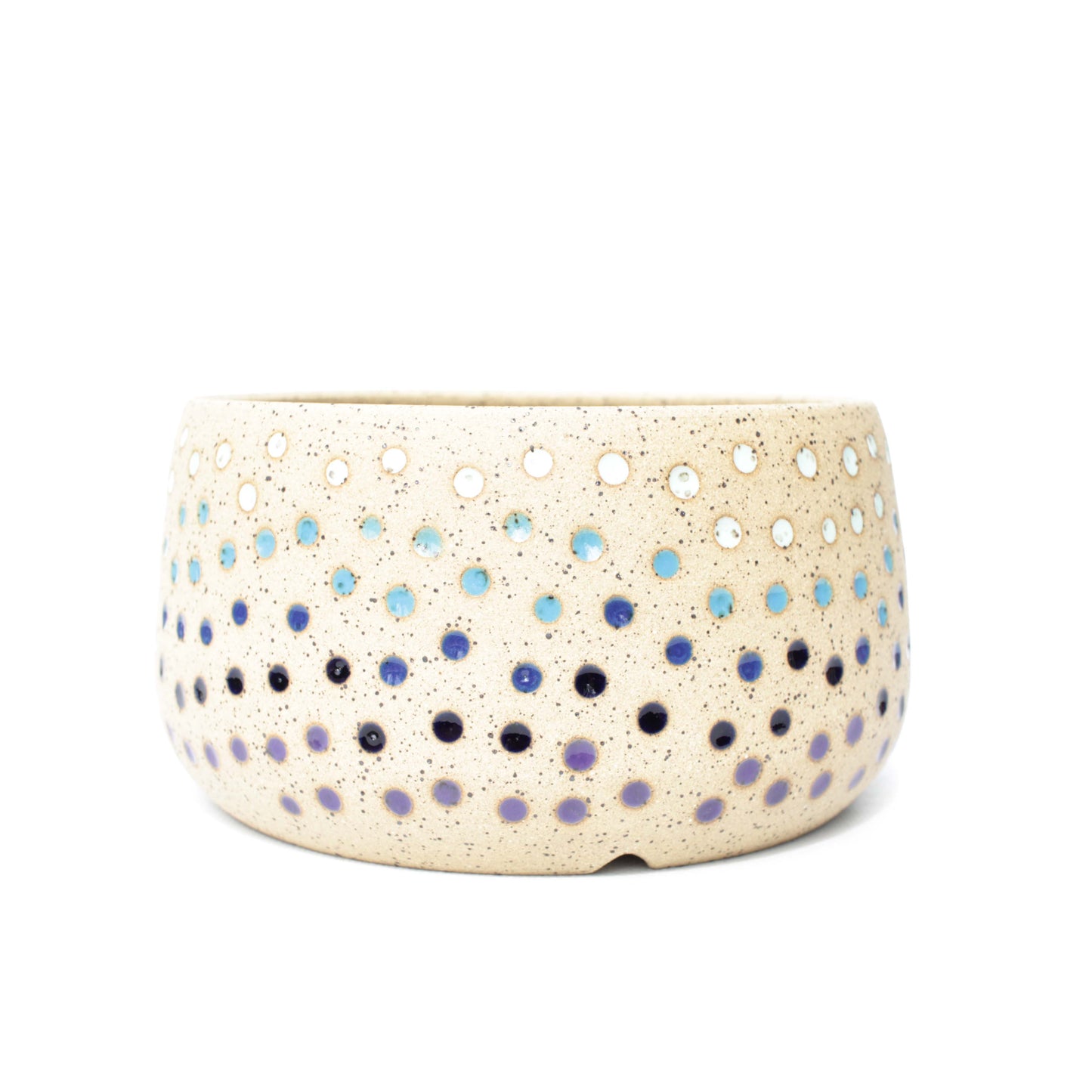 6.5" Cool Tones Textured Speckled Stoneware Planter Pot