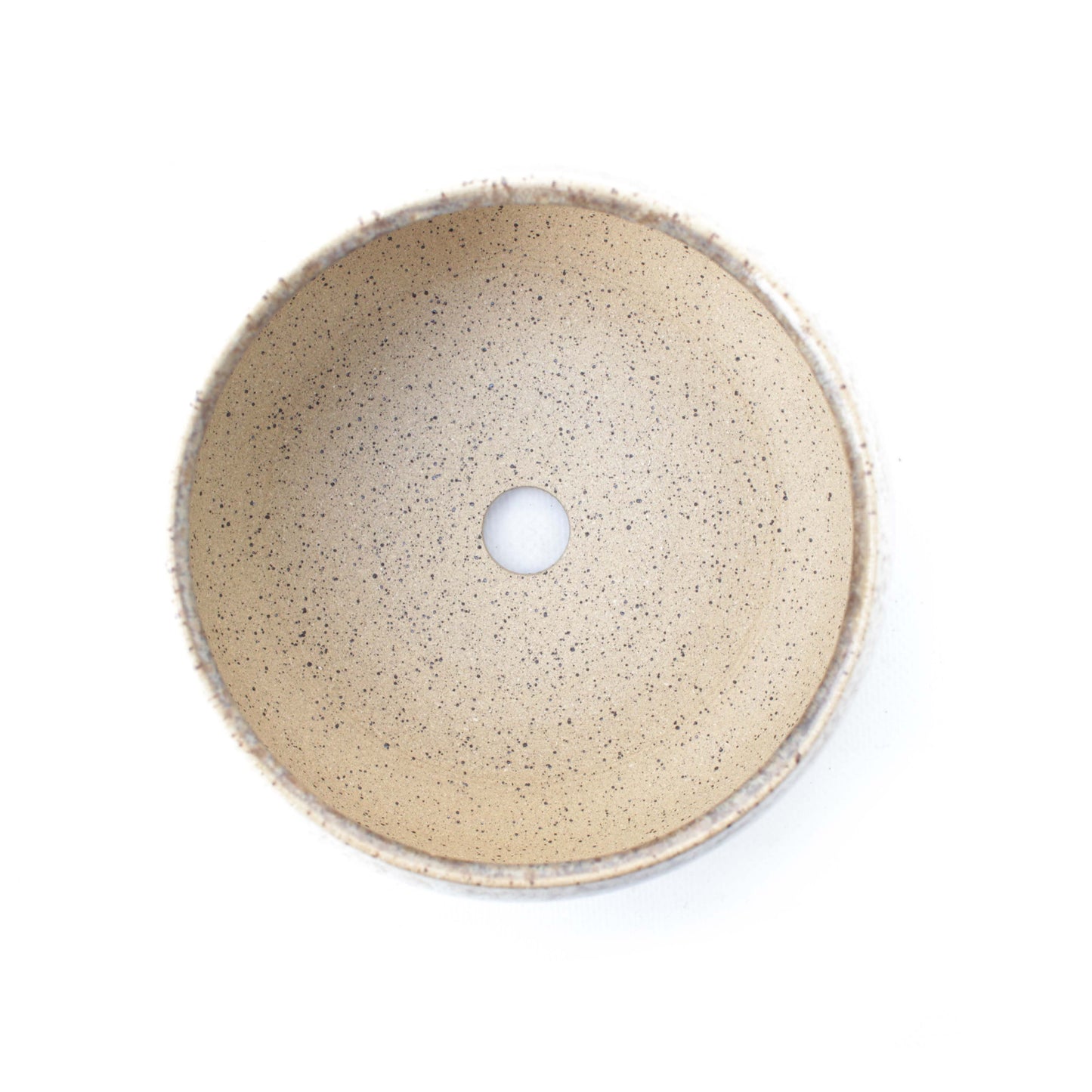 6" Golden Crystalline Speckled Stoneware Planter Pot