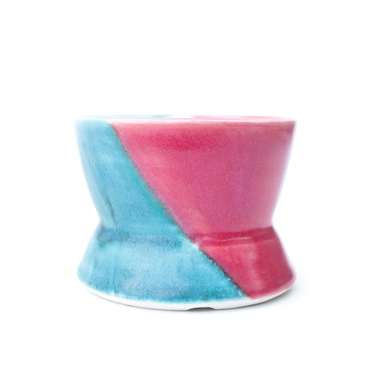 3.25" Magenta & Teal Porcelain Planter Pot
