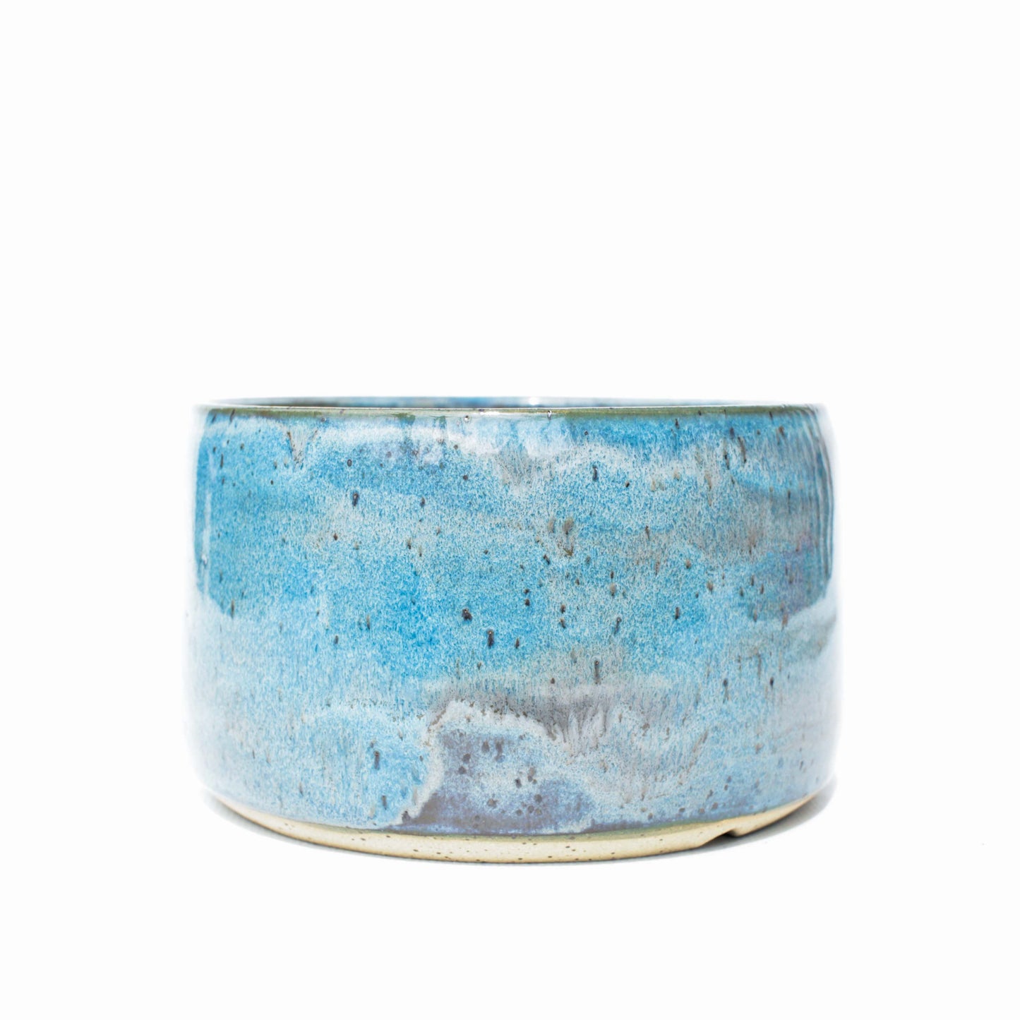 5" Blue Speckled Stoneware Planter Pot