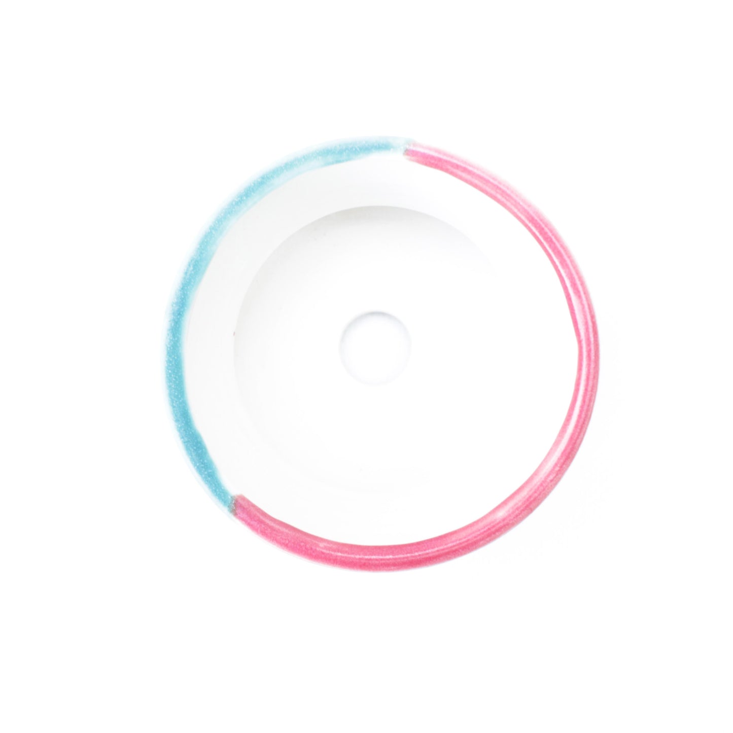 3.25" Magenta & Teal Porcelain Planter Pot