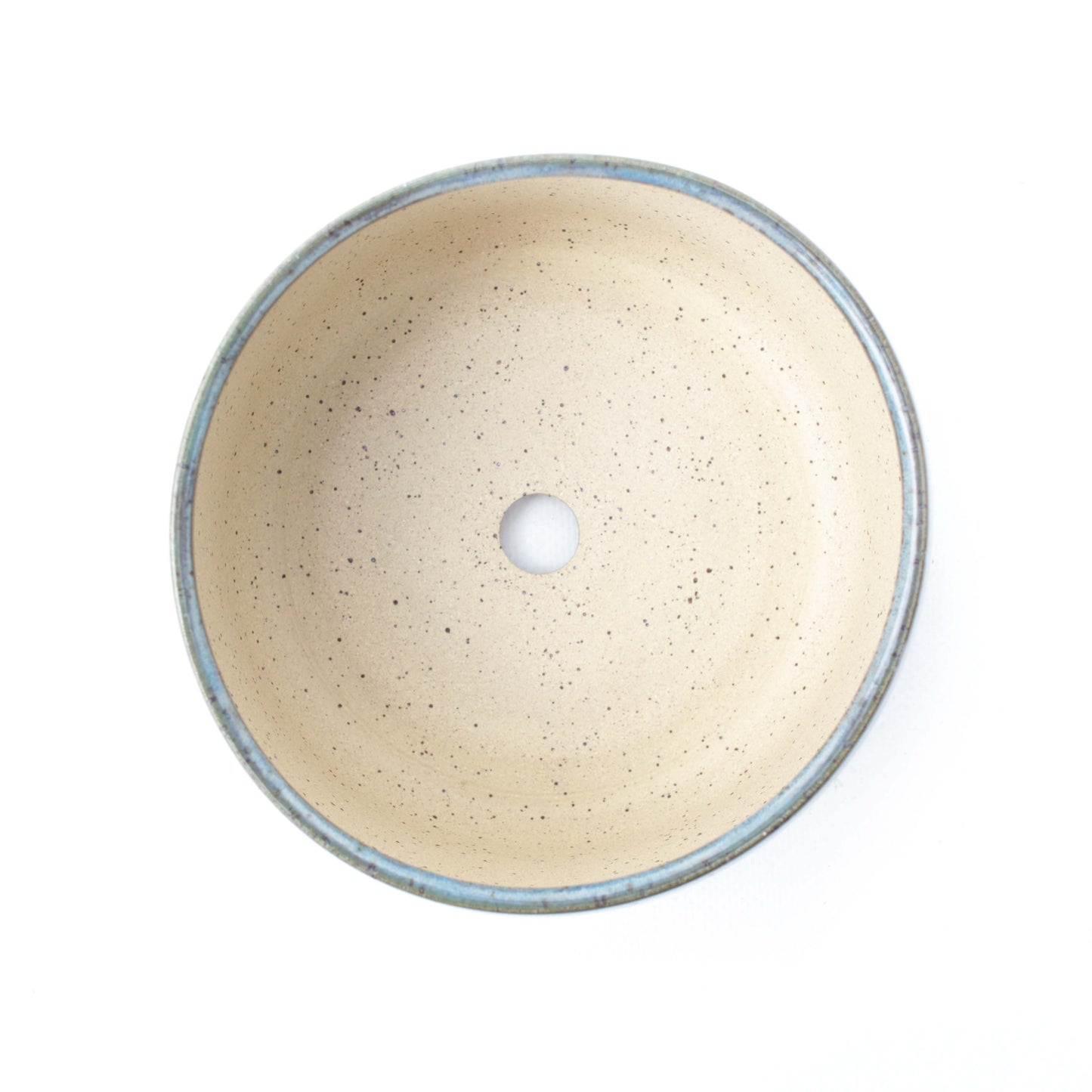 5" Blue Speckled Stoneware Planter Pot