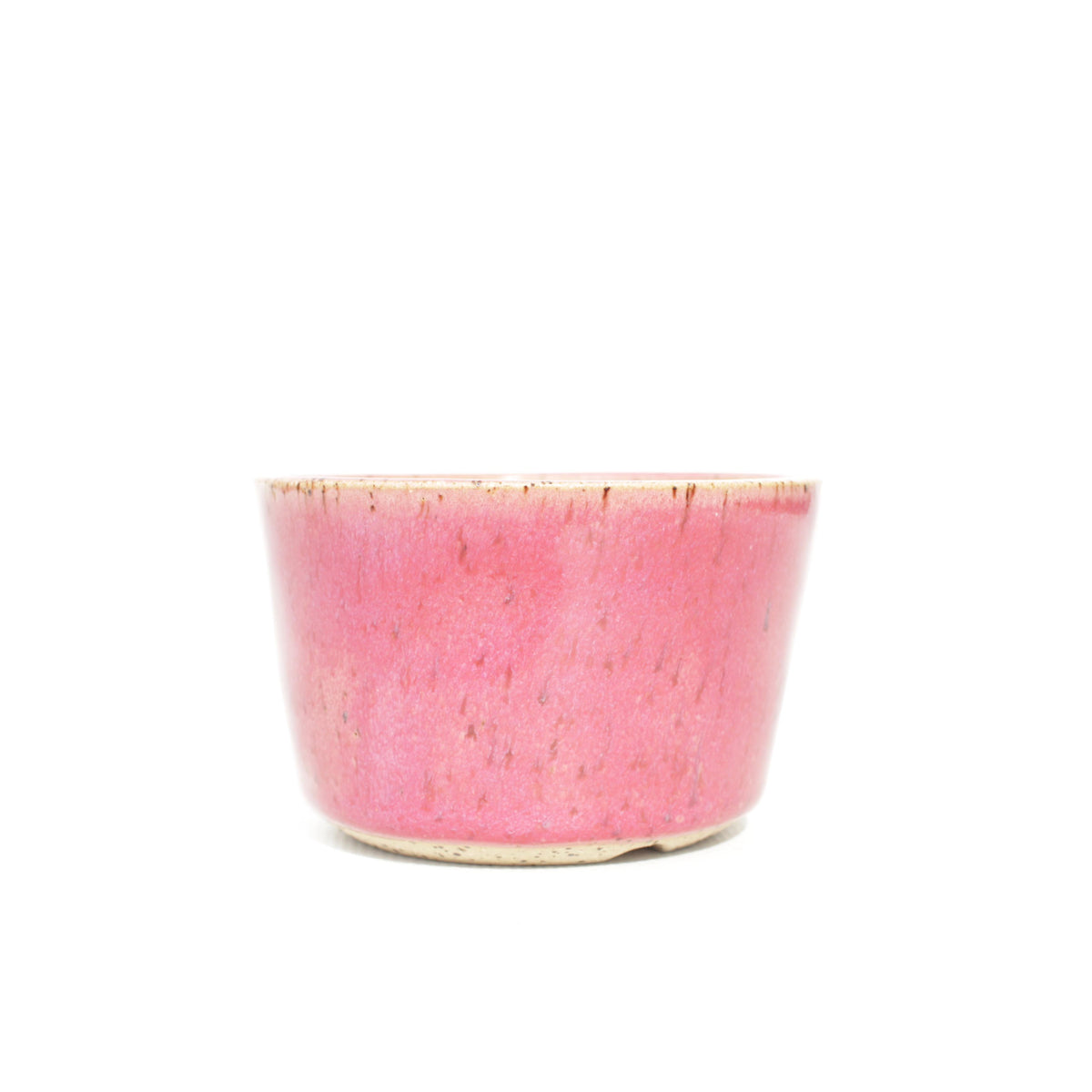 3" Magenta Speckled Stoneware Planter Pot