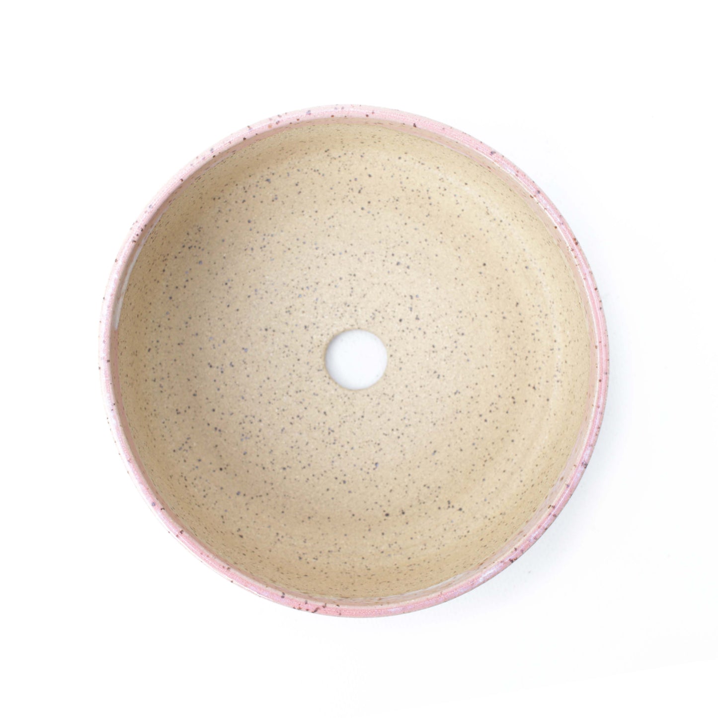 5.5" Pink Speckled Stoneware Planter Pot