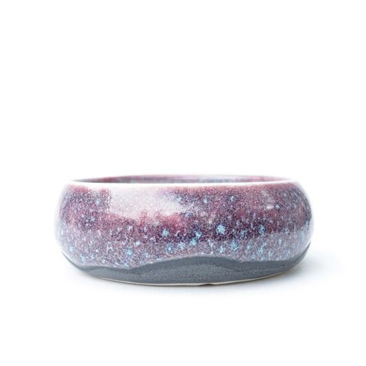 4.75" Purple Porcelain Bonsai Pot