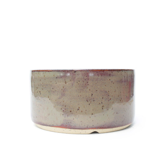5" Brown Red Speckled Stoneware Planter Pot