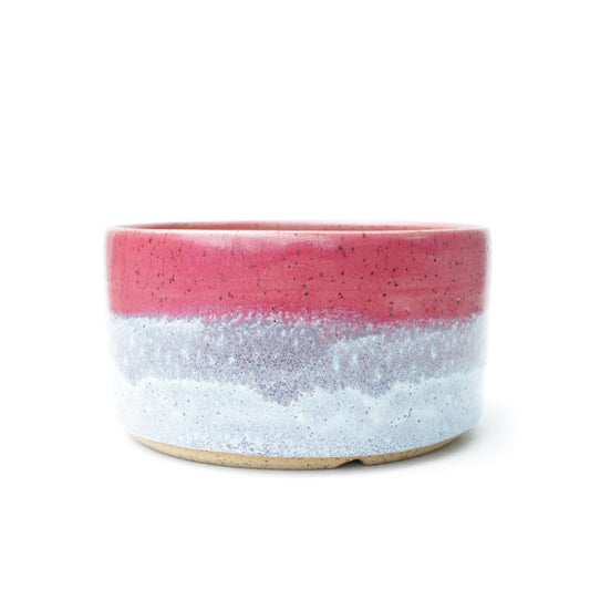 6" Pink & Periwinkle Speckled Stoneware Planter Pot