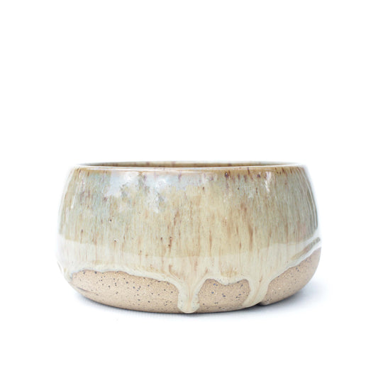 5.5" Ash Brown Speckled Stoneware Planter Pot