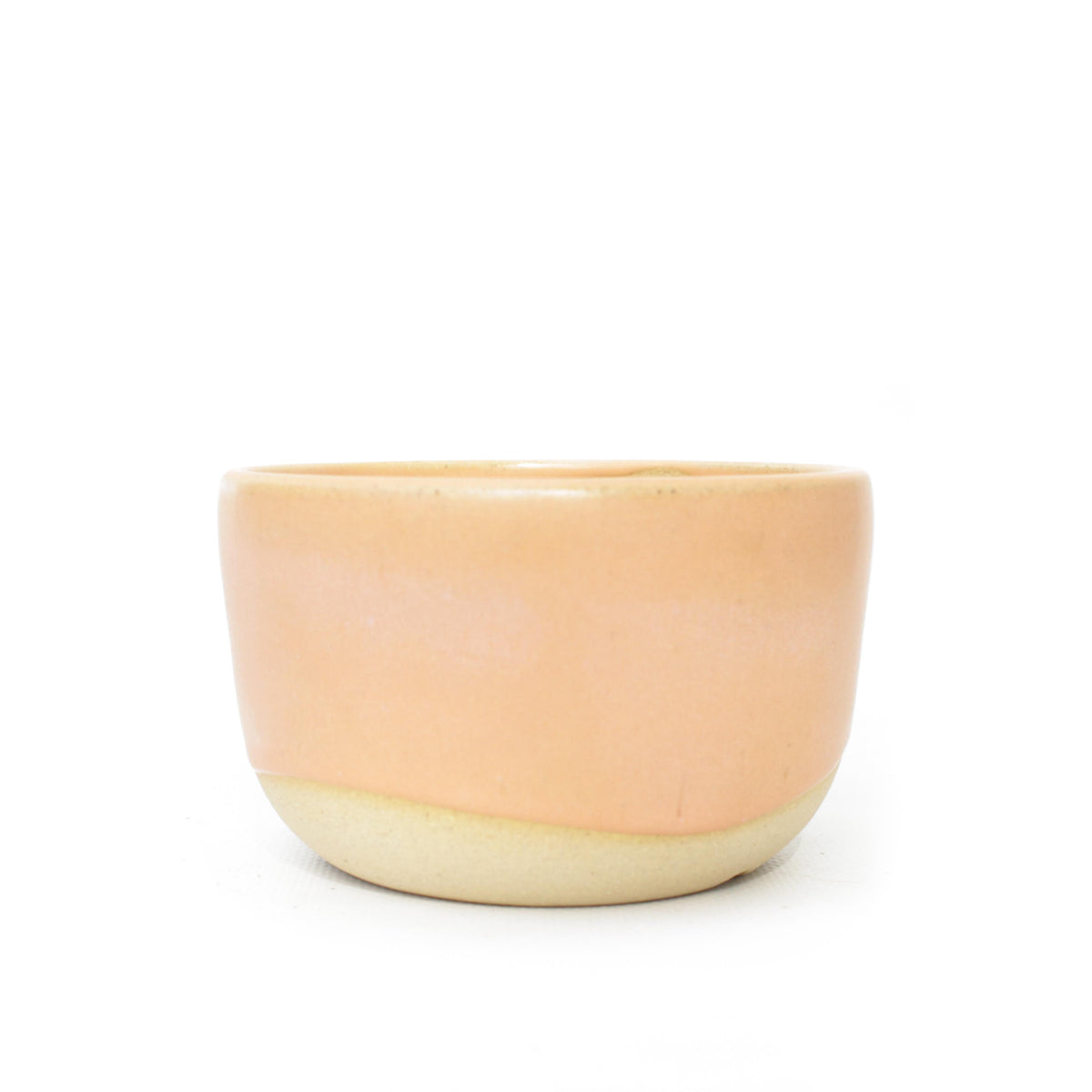 4" Pastel Orange Stoneware Planter Pot