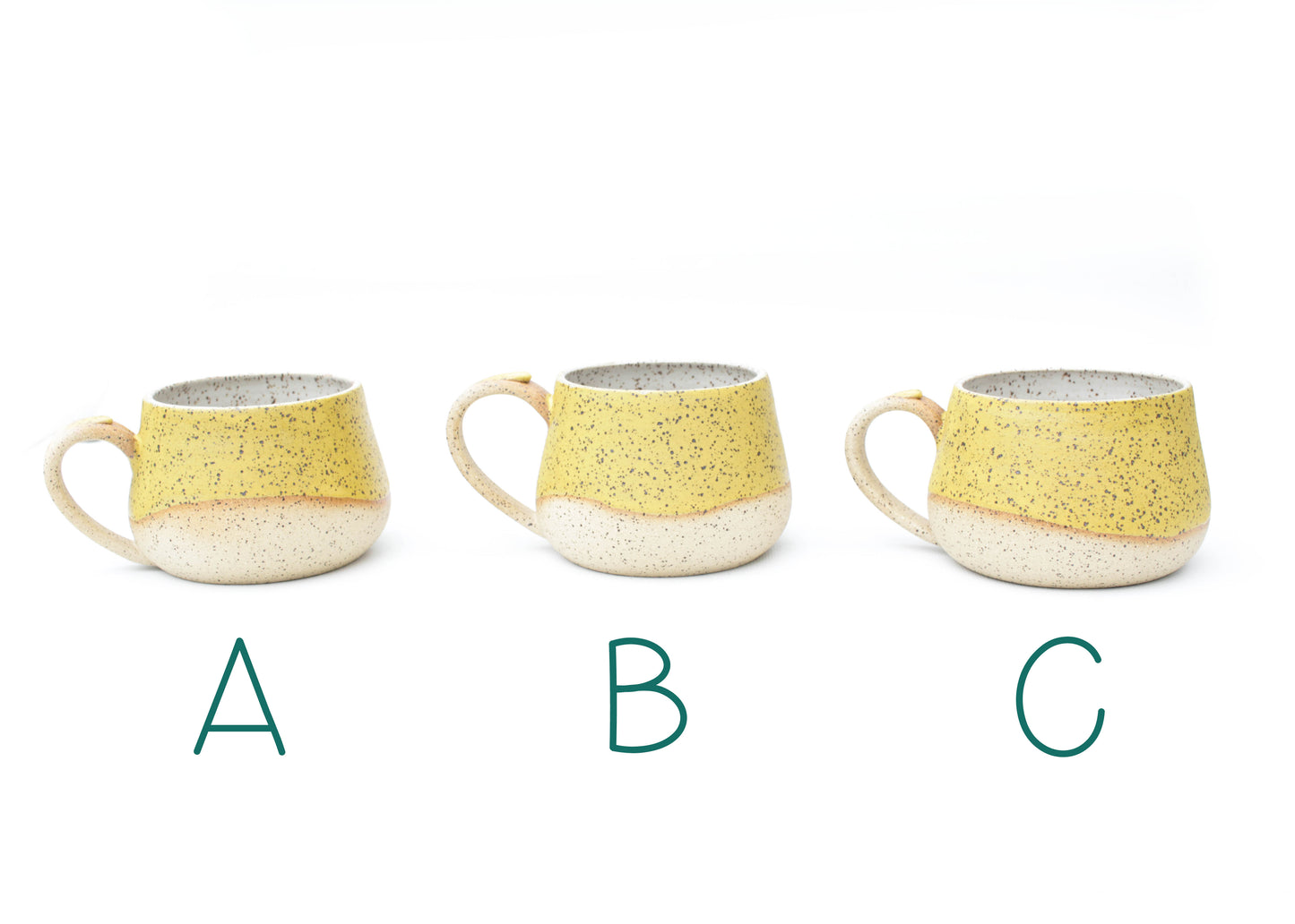 Sunflower Yellow Speckled Stoneware Mug