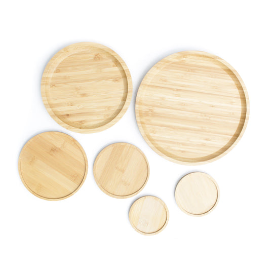Bamboo Plant Pot Tray Saucer