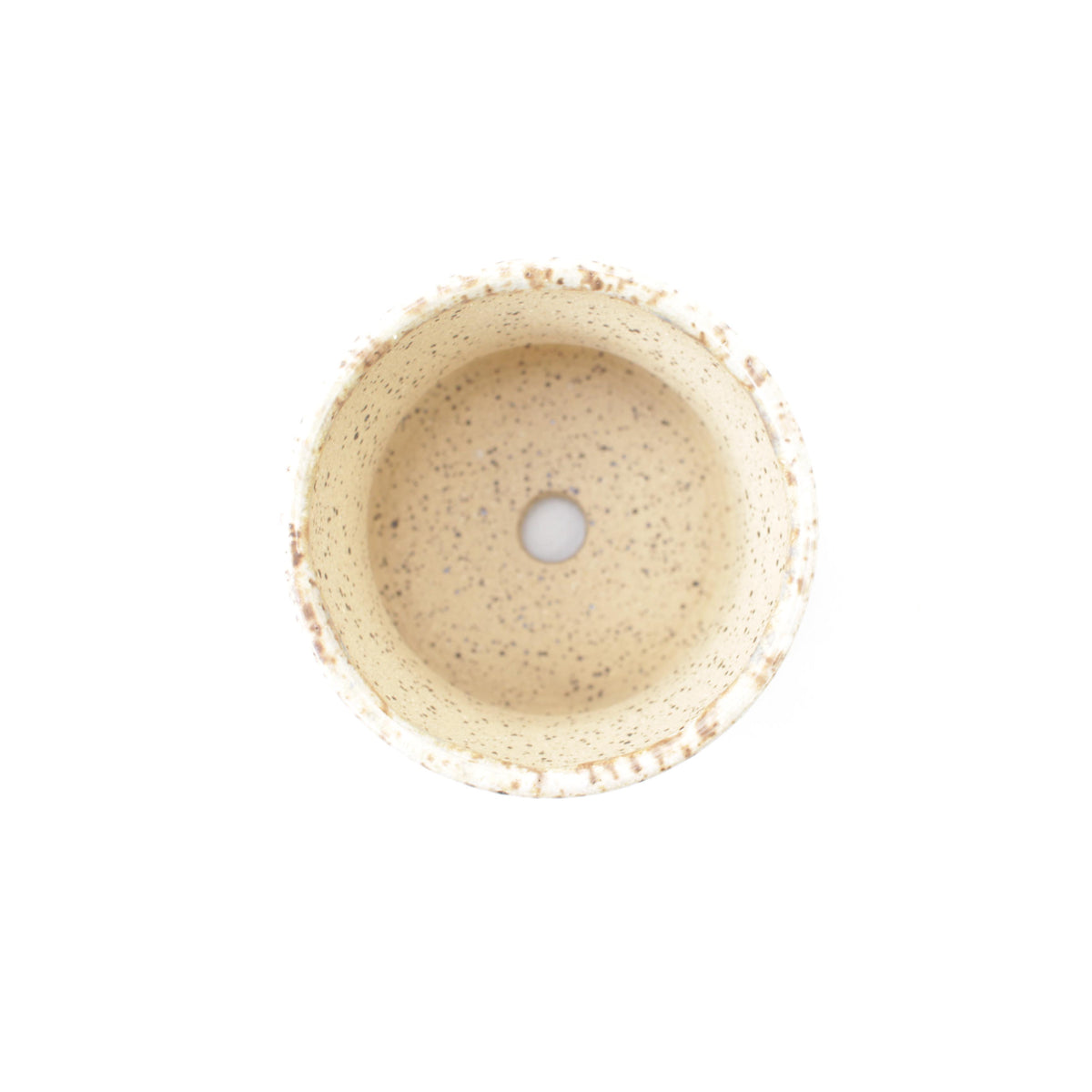 2.75" Golden Crystal Speckled Stoneware Planter Pot