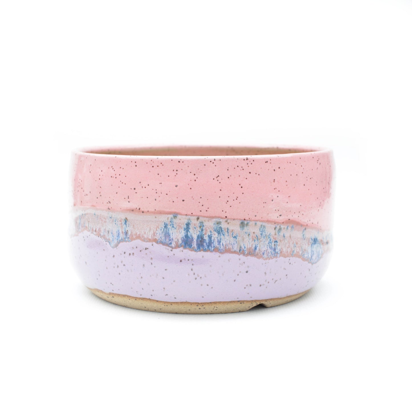 5.5" Pink & Purple Speckled Stoneware Planter Pot