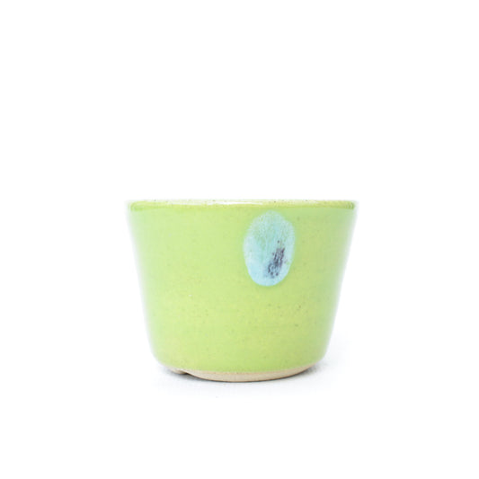 2.5" Lime Green Stoneware Planter Pot