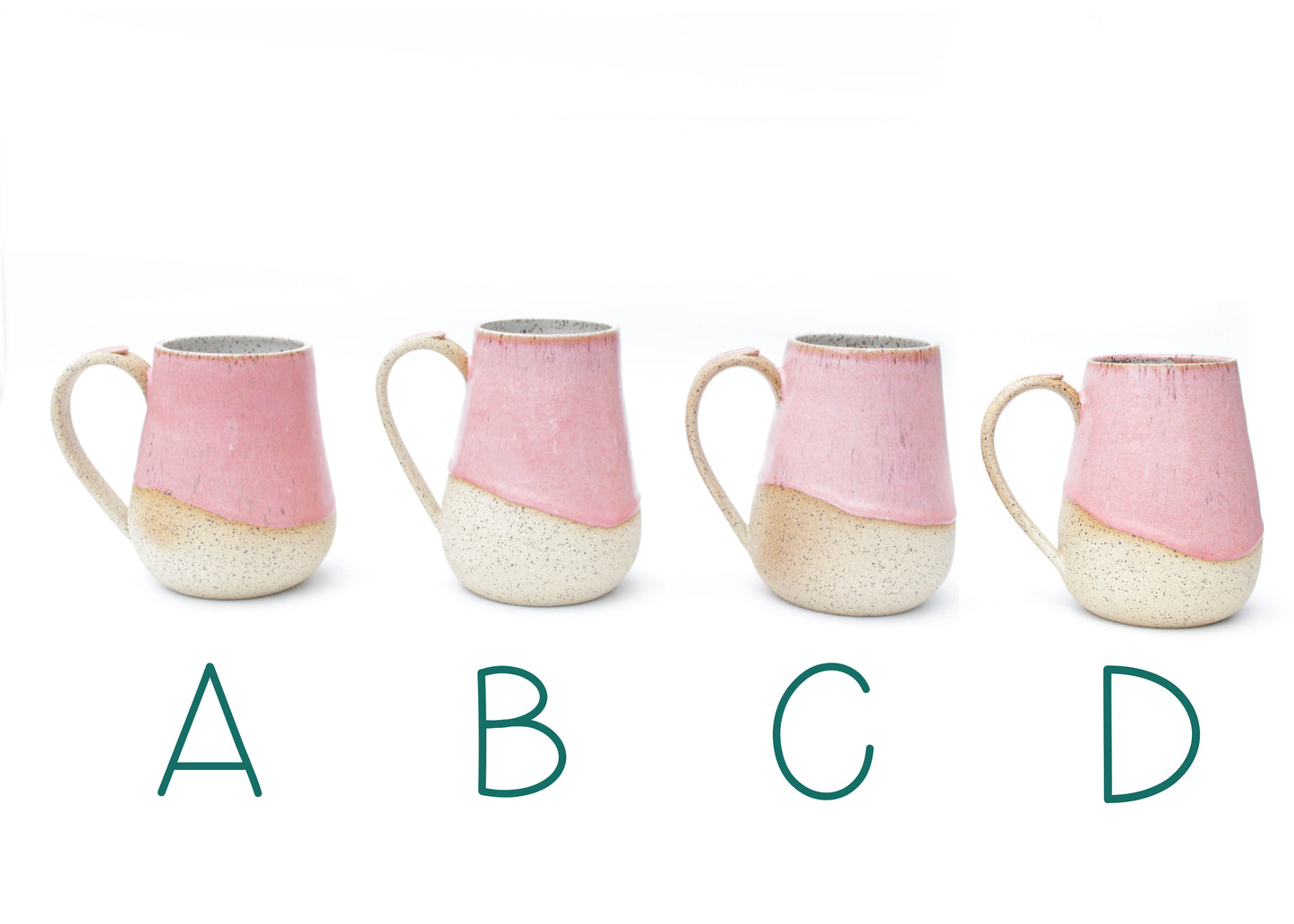 Coral Pink Speckled Stoneware Mug