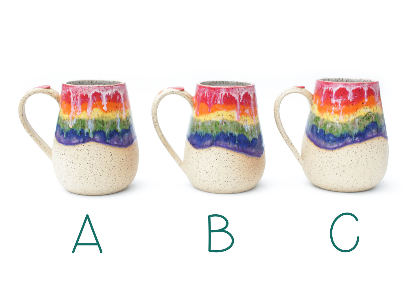 Rainbow Speckled Stoneware Mug