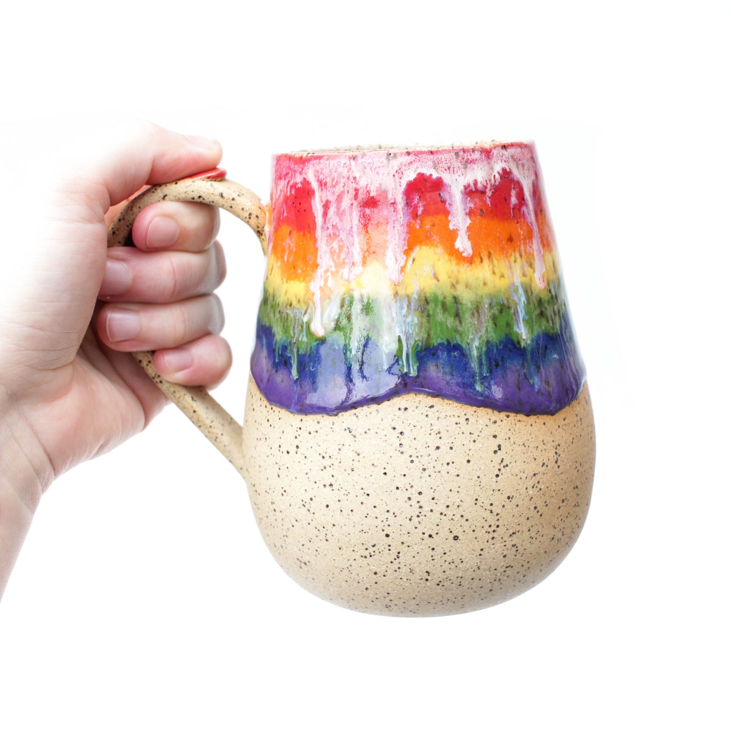 Rainbow Speckled Stoneware Mug