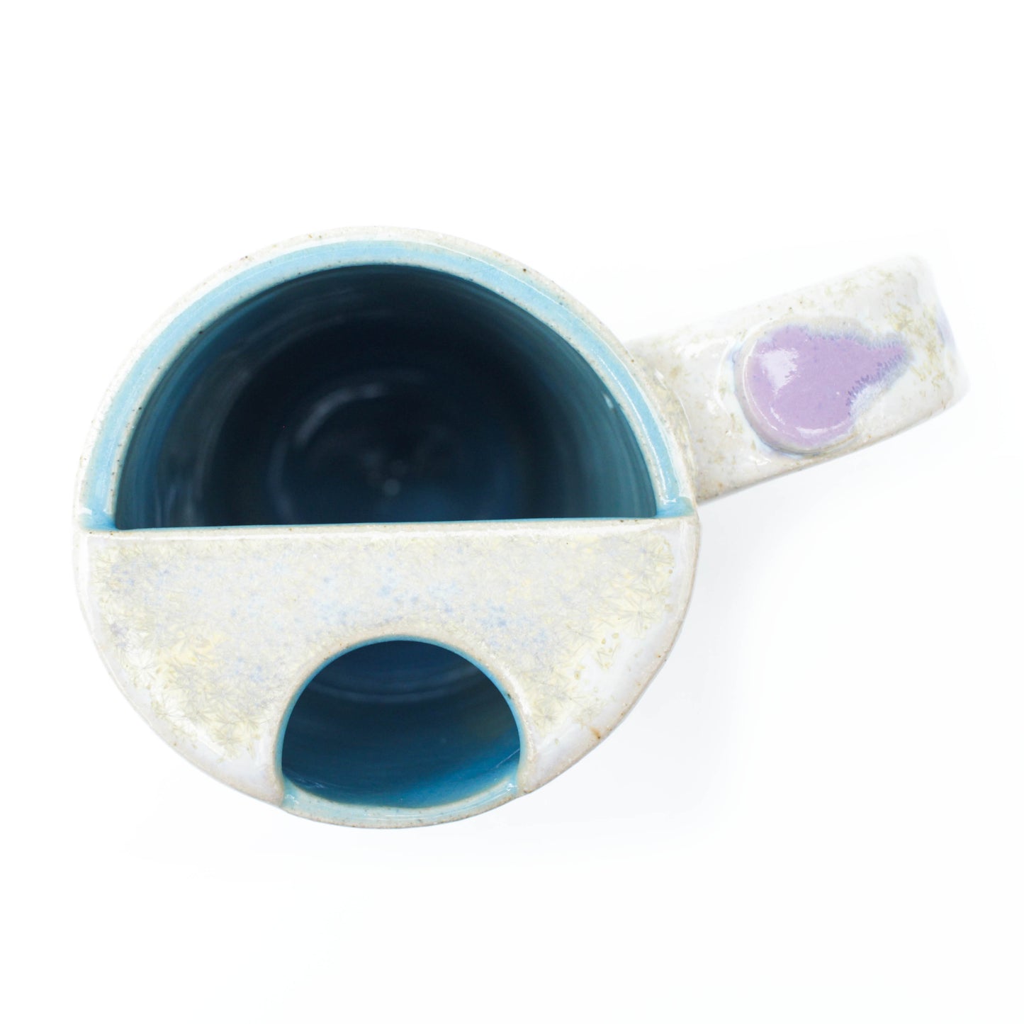 Purple Dragon Skinny Stoneware Travel Mug with Handle