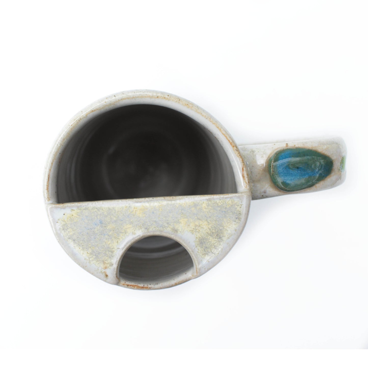 Green Dragon Skinny Stoneware Travel Mug with Handle