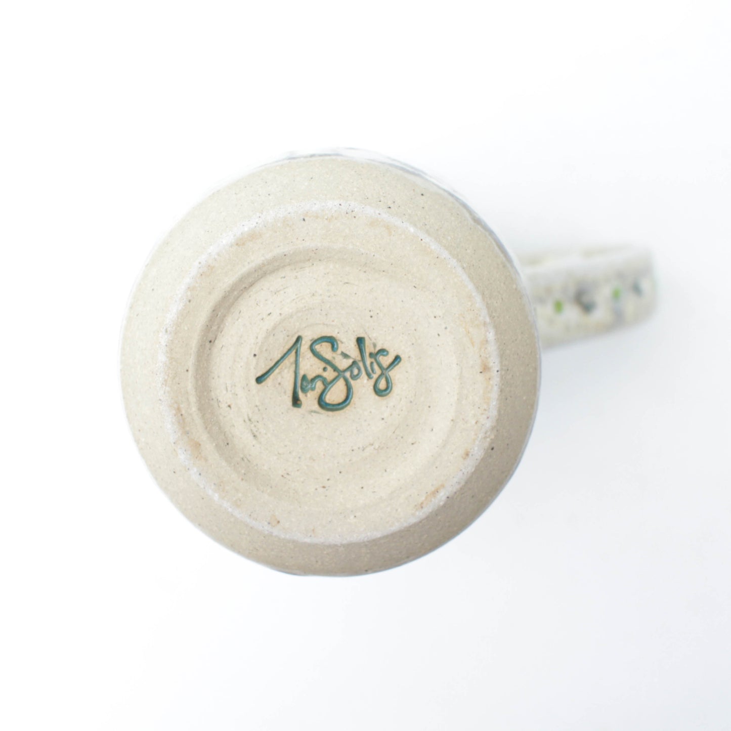 Green Dragon Skinny Stoneware Travel Mug with Handle