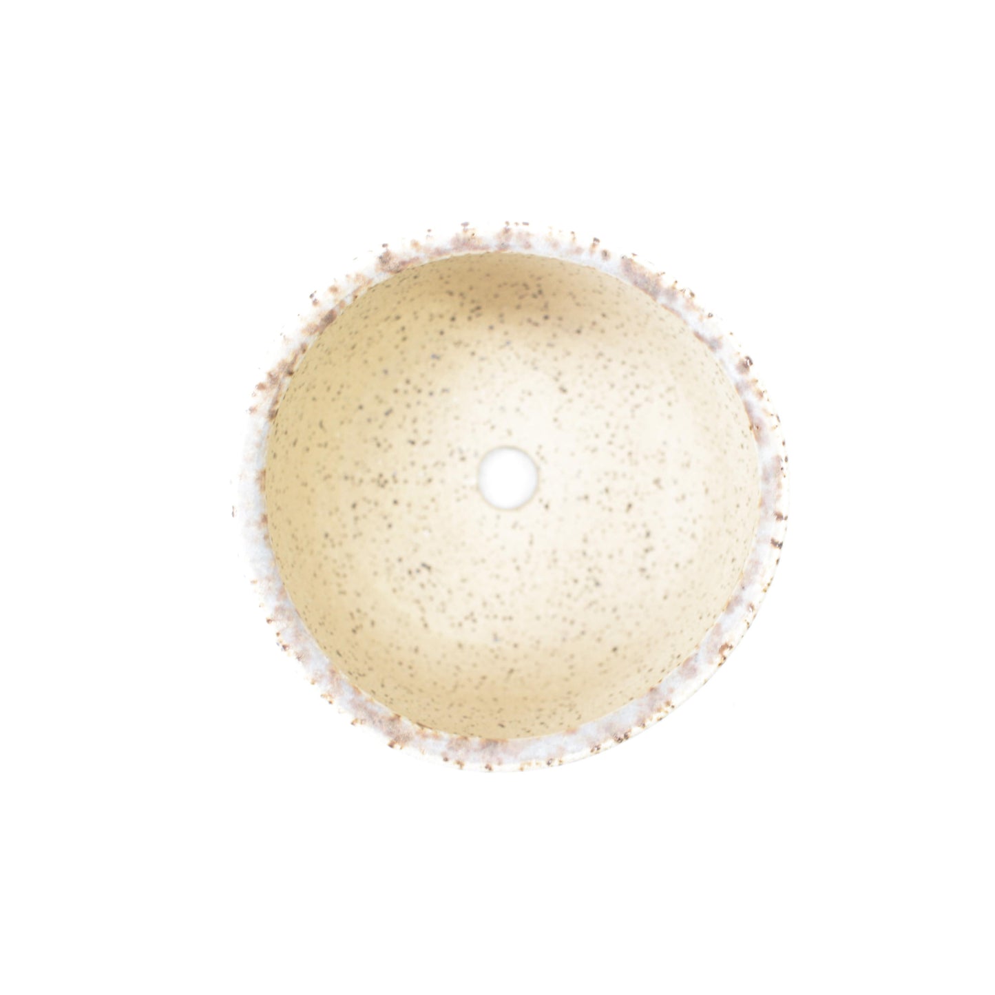 3" Golden Crystalline White Speckled Stoneware Planter Pot