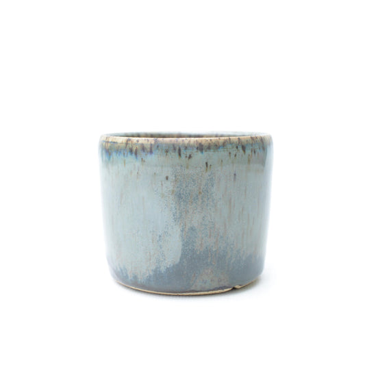 3" Rustic Blue Speckled Stoneware Planter Pot