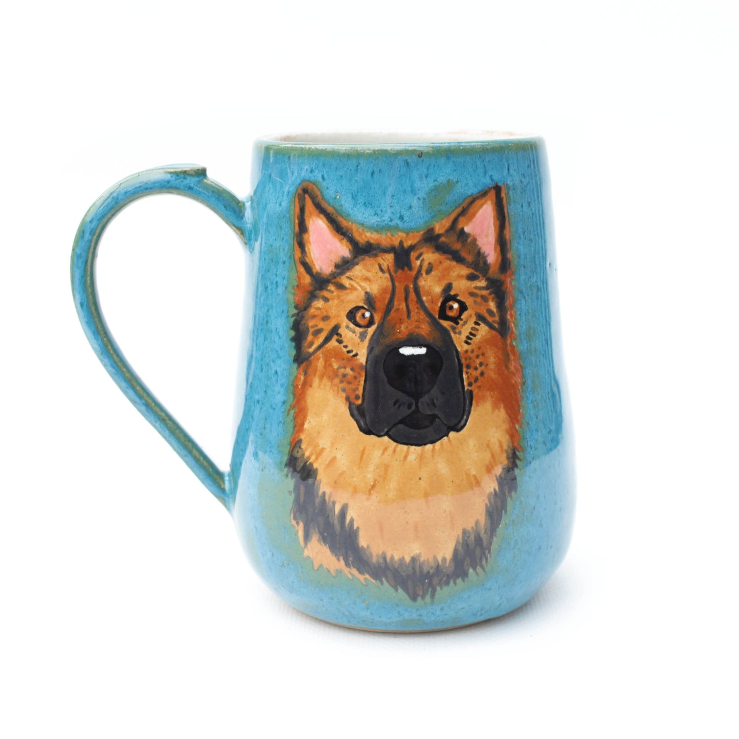 German Shepherd Turquoise Stoneware Mug